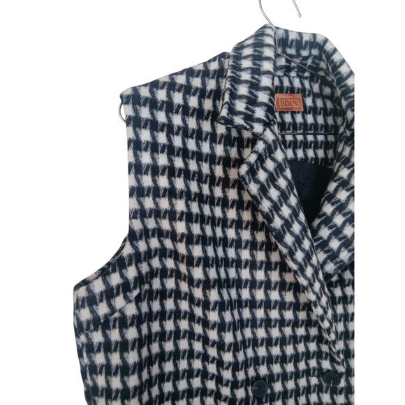 New POL Houndstooth Oversized Soft Fleece Longline Coat SZ S - Picture 7 of 12